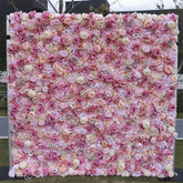 Lofaris Pink Rose Wedding Decoration Faux Flower Wall Panels